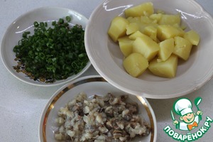 Гарда из сельди, картофеля и зелёного лука